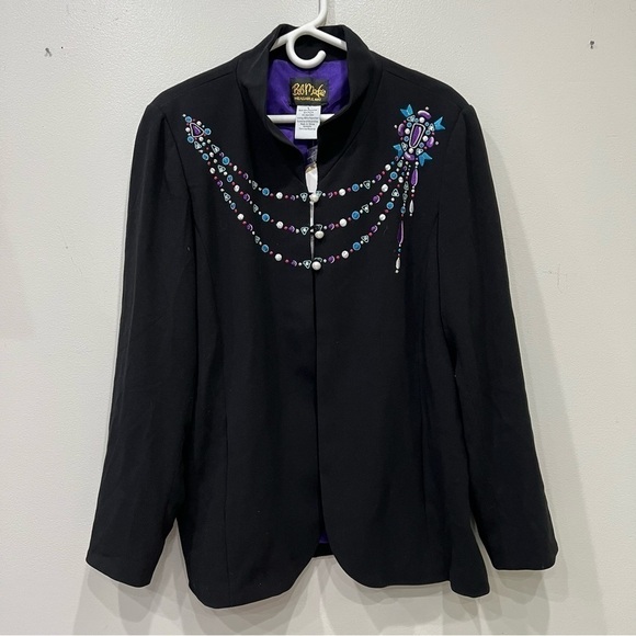 Bob Mackie Vintage Embroidered Blazer Women’s Size Large NEW - Picture 1 of 8